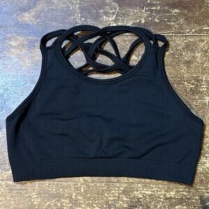 Form Focus Womens S Black Sports Bra Stretch